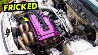 My Turbo Honda Civic Was Undriveable GSR SWAP  Boosted John [upl. by Elenore]