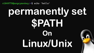 How to permanently set PATH on LinuxUnix [upl. by Hamehseer193]