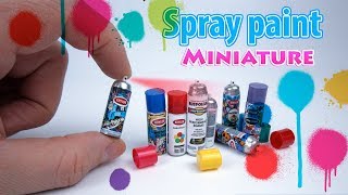 DIY Realistic Miniature Spray Paint can  DollHouse lol surprise dolls [upl. by Sadinoel305]