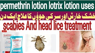 lotrix lotion how to use  permethrin lotion scabies treatment head lice removal scab free lotion [upl. by Atelra662]