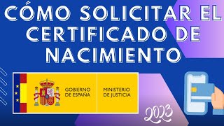 ✅ Cómo SOLICITAR un CERTIFICADO LITERAL de NACIMIENTO online paso a paso 2024 [upl. by Sregor]