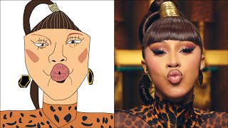 POP DRAWING MEME 23  CARDI B  WAP  Ruby Fun [upl. by Nadeau61]