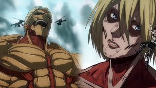 Reiner and Annie vs Yeagerists Full Fight 4K  Attack On Titan [upl. by Ailahs484]