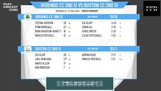 Riddings CC 2nd XI v Buxton CC 2nd XI [upl. by Saunders]