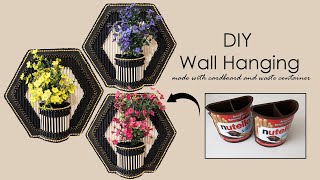 DIY Wall Hanging made with Waste Materials l l Easy Wall Decoration idea l l Best out of waste [upl. by Anerev]