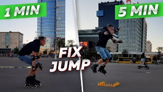 How To BASIC Jump on ROLLER BLADING BEGINNERS [upl. by Ylhsa509]