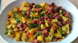 BATATA DOCE COM LINGUIÇA CALABRESA [upl. by Caressa693]