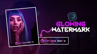 Glowing Watermark Tutorial  Alight Motion [upl. by Katzen]