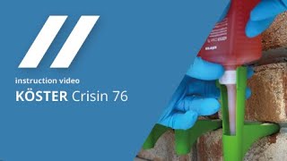 KÖSTER Crisin 76  Instruction Video [upl. by Otokam]