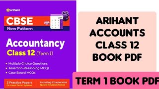 Arihant accounts class 12 book pdf [upl. by Haela845]