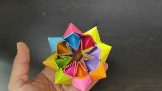 origami moving flexagon tutorial  infinity flexagon  How to make a Paper Moving flexagon [upl. by Fenn]