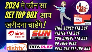 Best Set Top Box To Purchase In Year 2024Paid DTHAirtel FTAZing Super FTADD Free DishLatest [upl. by Phipps]