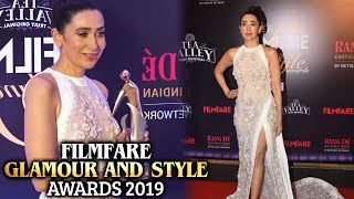 Karisma Kapoor HOT ROYAL LOOK On Red Carpet  Filmfare Glamour And Style Awards 2019 [upl. by Atwood]