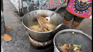 Pescado Frito y Chicharrones bien doraditos en Tepic así se prepara [upl. by Edris]