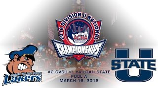 2016 ACHA D2 National Championships Game 1 GRAND VALLEY STATE vs UTAH STATE [upl. by Neirbo688]