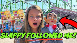 Slappy Follows Us To The Fair Amusement PARK Slappy Is Back ESCAPE SLAPPY The Dummy [upl. by Idnym]