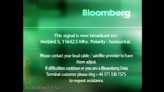 Bloomerg Tv logo infocard con nuova frequenza di trasmissione su HotBird 13°est anno 1999 [upl. by Healion]