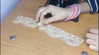 लैस के छोटे से टुकड़े से बनाएं sleeve design lace ke chote tukde ke sath [upl. by Natalee166]