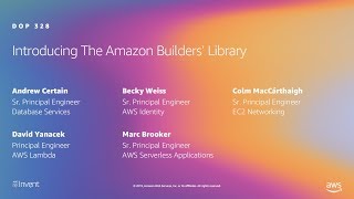 AWS reInvent 2019 Introducing The Amazon Builders’ Library DOP328 [upl. by Rayford]