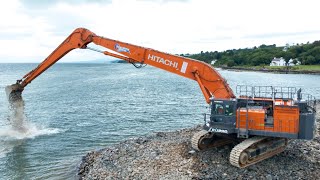 Long Reach Hitachi EX1200 Operator POV [upl. by Aleakcim]