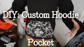 DIY Custom Hoodie Pocket Tutorial  KAD Customs 12 [upl. by Barraza]