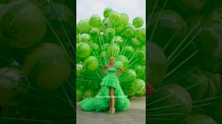 The girl made a big dress from balloons 🤯 [upl. by Roskes]