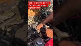 Engine overheating problems coolant oil mix gasket replacement automobile mechanicalengineering [upl. by Dowzall713]