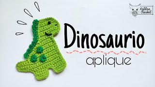 🦖🦖DINOSAURIO🦖🦖 TEJIDO A CROCHET  HERMOSO APLIQUE PARA TOALLITAS 🧶  MUY MUY FÁCIL  Aplique 10 [upl. by Rexana886]