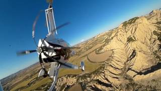 Autogire Ela Eclipse Rotavia Mécarun désert des Bardenas Espagne gyrocopter1080 [upl. by Malti]