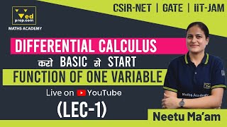 Differential Calculus  Function of One Variable  Lec1  IIT JAM  CSIR NET  GATE  Maths Academy [upl. by Hutton670]