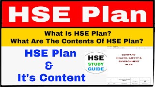 What Is HSE Plan  What Are the Contents Of HSE Plan  HSE Plan In Hindi  HSE STUDY GUIDE [upl. by Navy]