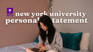 Revealing my NYU Personal Statement Writing Strategies  GRAD SCHOOL APP SERIES [upl. by Aikcin305]