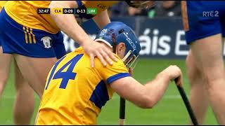 HUGE HIT  GEAROID HEGARTY V SHANE ODONNELL  LIMERICK V CLARE  2024 MUNSTER HURLING FINAL [upl. by Yrannav]