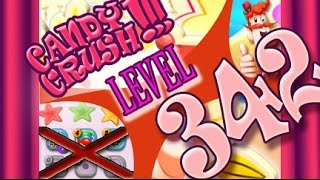 How to beat Candy Crush Saga Level 342  2 Stars  No Boosters  56920pts [upl. by Ahseei]