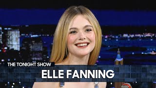 Elle Fanning Reveals How Sarah Paulson Made Her Break Character During Appropriate  Tonight Show [upl. by Latreshia]