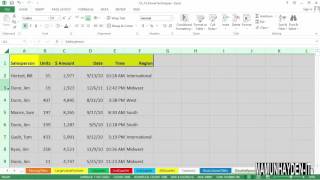 microsoft excel tutorial  Formatting a list for doublespaced printing [upl. by Michael]