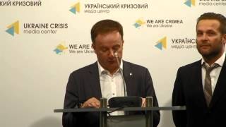 The launch of the English program “UA Tea Time“ Ukraine Crisis Media Center 10072015 [upl. by Siroval848]