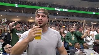 Aaron Rodgers And Company Put On A Beer Chug Competition And The Crowd Went Crazy [upl. by Gensler]