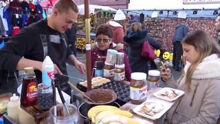 Is this World Smallest Poffertjes  Dutch Pancake Shop Amsterdam Street Food in Inverness St London [upl. by Elocel]