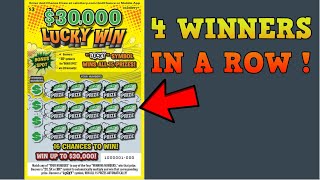 TEN 30K LUCKY WIN SCRATCH OFF TICKETS TO PLAY [upl. by Ainesej]