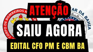 CONCURSO CFO PM BA E CFO CBM BA  VEJA A ANÁLISE DO EDITAL CFO PM BA E CFO CBM BA 2024 pm pmba fy [upl. by Thomajan]