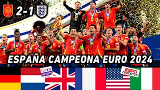 ESPAÑA INGLATERRA  ASÍ LO NARRÓ EL MUNDO  ESPAÑA CAMPEONA EURO 2024 [upl. by Lewanna]