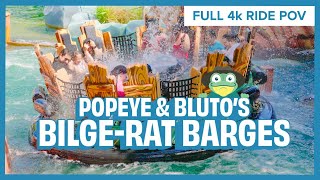 Popeye amp Blutos BilgeRat Barges Water Ride Full 4K POV  Universal Islands of Adventure [upl. by Kassi428]