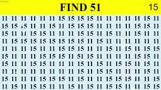 Find the Number 51  Can You Spot It [upl. by Akilegna146]