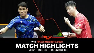 Ma Long vs Jang Woojin  MS R16  WTT Finals Men Doha 2023 [upl. by Bleier]