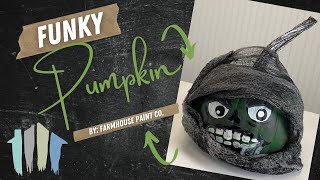 Funky ZombieWizard Pumpkin by Farmhouse Paint [upl. by Siegfried]