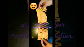 How to make paper frill 4 christmas 🎅christmas papercraft birthdaydecoration festivaldecoration [upl. by Jaycee853]