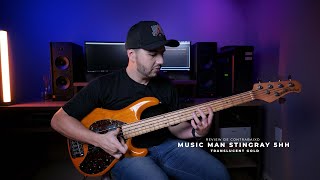 Review Contrabaixo Music Man Stingray 5 HH Translucent Gold  Samuka Santos [upl. by Aalst]