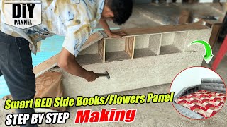 DIY Upholstered Bed Side Panel Headboard  Luxury on a Budget  MaanClips [upl. by Catina537]