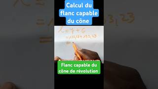 Calcul du flanc capable du cône de révolution flanc capable indiamaroo movies short [upl. by Easter803]